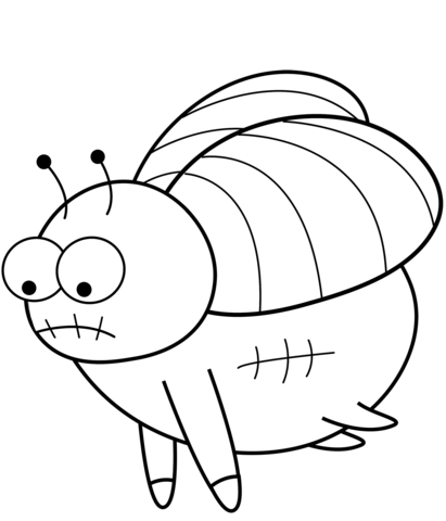 Cartoon Fly Coloring Page